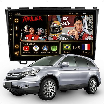 Kit Multimidia Android Octa-Core 6GB 128GB 9p Honda Crv 2007-2011 Gps