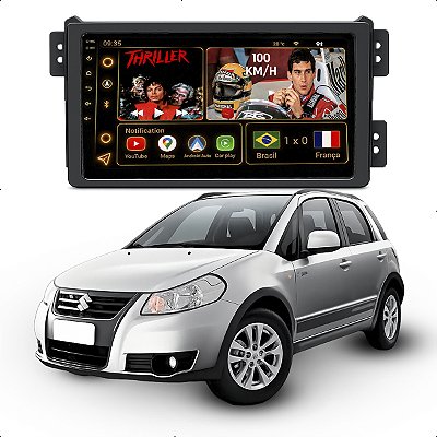 Kit Multimidia Android Octa-Core 6GB 128GB 9p Suzuki Sx4 2009-2015 Wi-fi