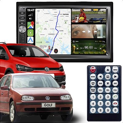 Kit Multimidia MP5 Botão 7pol Fox 2010-2013 Golf 1999-2012