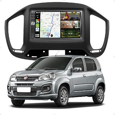Kit Multimidia 2 din Mp5 Botão 7p Uno 15-21 Android Auto
