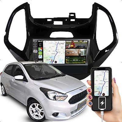 Kit Multimidia Mp5 2 Din Botao Dvd 7p Ka 15-17 Câmera De Ré