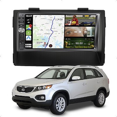 Kit Multimidia MP5 Dvd Botão 7p Sorento 10-12 Câmera De Ré