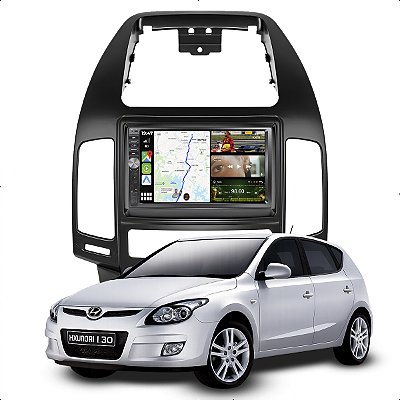 Kit Multimidia 2 Din Mp5 Botão Dvd 7p I30 09-12 Android Auto