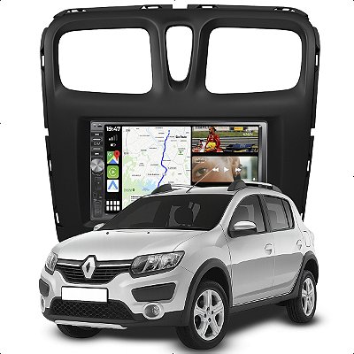 Kit Multimidia Mp5 Botão Dvd 7p Sandero 15-24 Android Auto