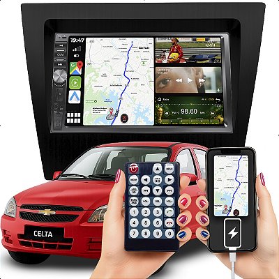 Kiy Multimidia Mp5 Dvd Botão 7p Celta 06-16 Android Auto