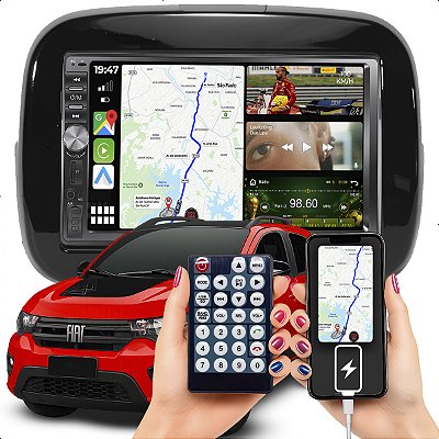 Kit Central Multimídia MP5 Botão 7p Mobi 2017-2022 Bluetooth