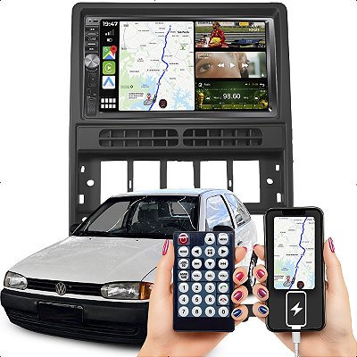Kit Multimídia MP5 Botão DVD Gol G2 1996-1999 Carplay Camera