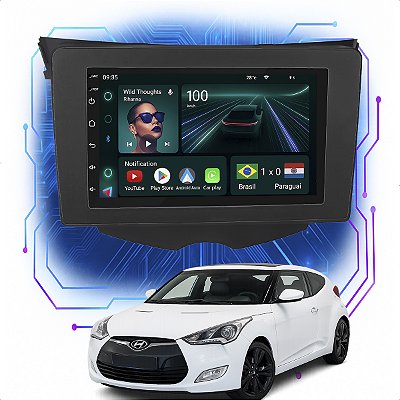 Kit Multimidia Android 4/64GB 7pol Veloster 2011 a 2013