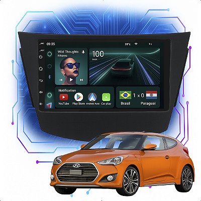 Kit Multimidia Android 4/64GB 7pol Veloster 2011 a 2013