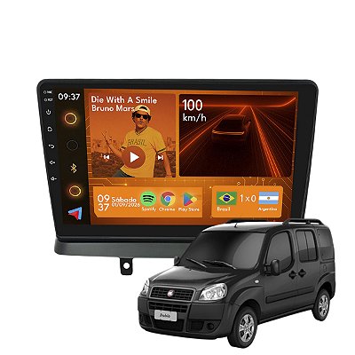 Kit Multimídia Android 9p Doblo 2000-2021 2GB+64GB Wi-Fi GPS