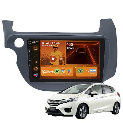 Kit Multimídia Android 2GB+64GB 9p Honda Fit 2009-2014 GPS