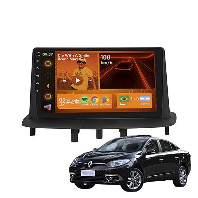 Kit Multimídia Android 9p Fluence 2008-2015 2GB+64GB Carplay