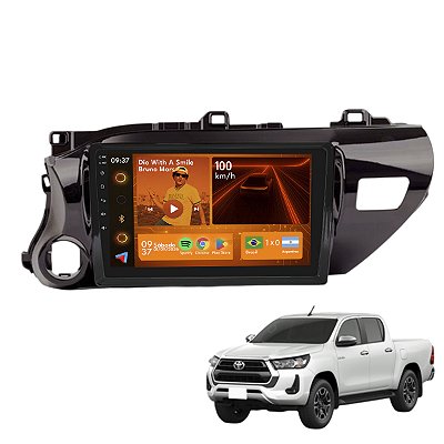 Kit Multimídia Android 2GB+64GB 9p Hilux 2016-2025 Youtube
