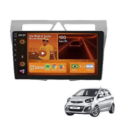Kit Multimídia Android 9p Picanto 2009-2011 2GB+64GB Youtube