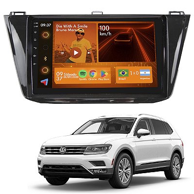 Kit Multimídia Android 9p Tiguan 2017-2023 2GB+64GB Camera de Ré