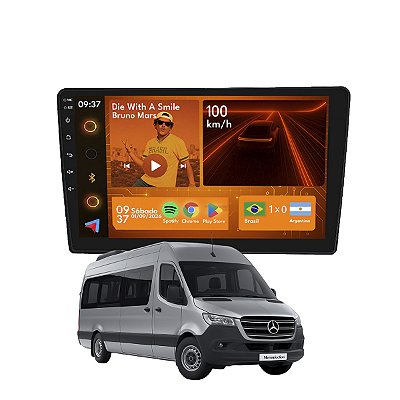Kit Multimídia Android 2GB+64GB 9p Sprinter 2019-2020 Camera de Ré