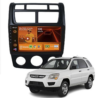 Kit Multimídia Android 2GB+64GB 9p Sportage 2006-2010 Camera de Re