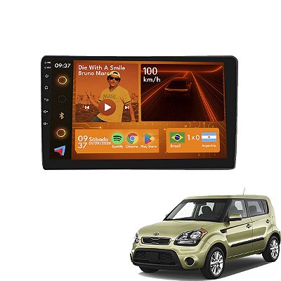 Kit Multimídia Android 2+64GB 9p Kia Soul 2012-2014 Wifi