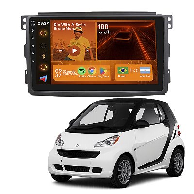 Kit Multimídia Android 9p 2GB+64GB Smart Fortwo 2009-2016 Bt
