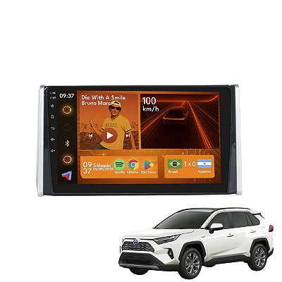 Kit Multimídia Android 2GB+64GB 9p Rav4 2019-2024 Wi-Fi Gps