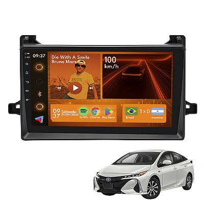 Kit Multimídia Android 2+64GB 9p Prius 2016-2020 Carplay