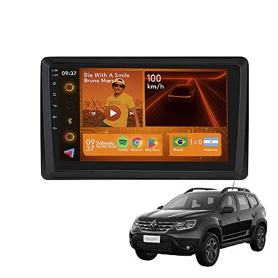 Kit Multimídia Android 2GB+64GB 9p Duster 2020-2024 Wi-Fi Bt
