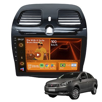 Kit Multimídia Android 2GB+64GB 9p Grand Siena 2013-2021 GPS