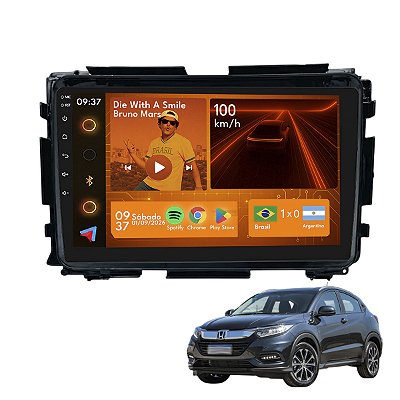 Kit Multimídia Android 2GB+64GB 9p Honda HRV 2015-2021 Wi-Fi