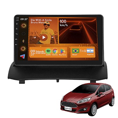 Kit Multimídia Android 2GB+64GB 9p New Fiesta 2012-2018 GPS