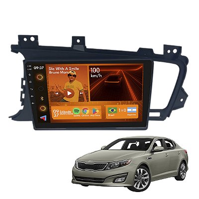 Kit Multimídia Android 2GB+64GB 9p Optima 2010-2014 Wi-Fi BT