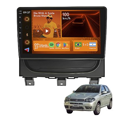 Kit Multimídia Android 2GB+64GB 9p Palio Economy 2012-2020