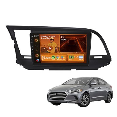 Kit Multimídia Android 9p Elantra 2017-2018 2GB+64GB Wi-Fi