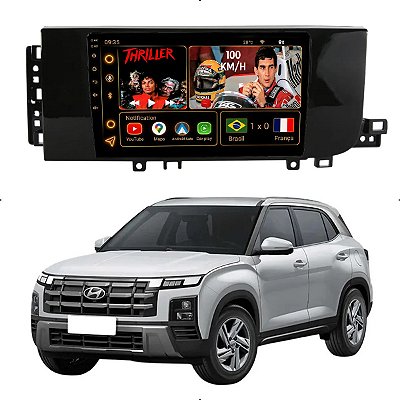Kit Multimidia Android 6+128GB 9p Creta 2025-2026 Gps