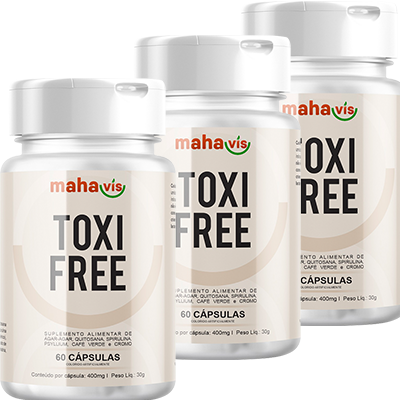 Kit com 3 Toxi Free 60 Cápsulas 400mg 30gr
