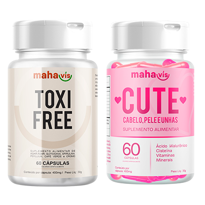 Kit Cute + Toxi Free 60 Cápsulas 400mg 30gr