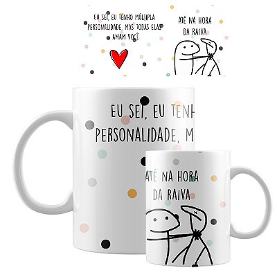 Caneca Flork Eu Tenho Multiplas Personalidades