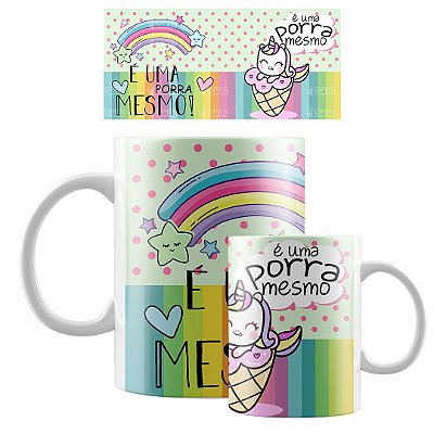 Caneca de Porcelana Unicórnio Malcriado Bom dia É o Caralho - Canecas Personalizadas com Preço de Atacado Caneca de Porcelana Unicórnio Malcriado Bom dia É o Caralho - Canecas Personalizadas com Preço de Atacado