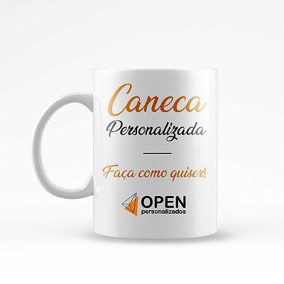 Caneca Porcelana Personalizada do seu Jeito com Foto, Frase