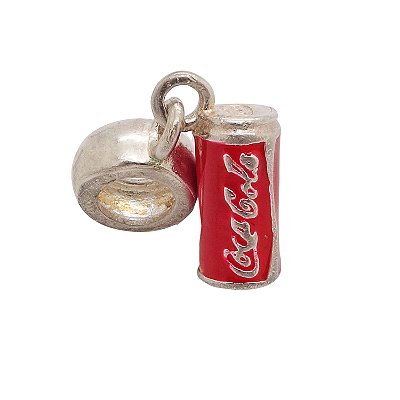 Pingente prata 925 berloque lata refrigerante cola