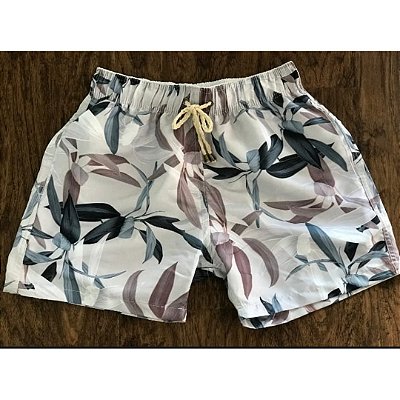 Short Praia Sergi Romero - Folhas Secas