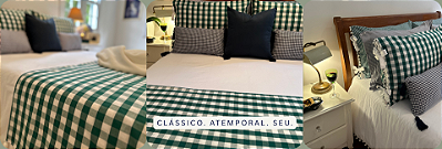 conjunto azul marinho e verde bandeira