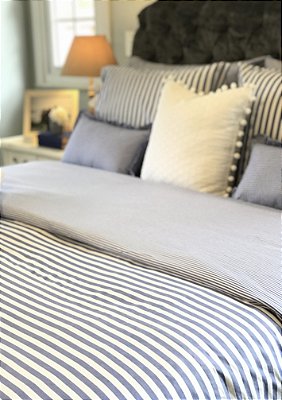Conjunto Duvet Azul Royal (capa de edredom) 100% algodão