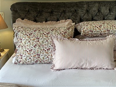 Conjunto La Vie En Rose com fronhas e almofada