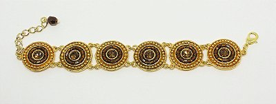 Pulseira Indiana base ouro