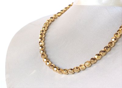 Colar uma volta de cristal chocker
