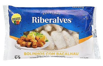 Bolinhos com Bacalhau Temperado Pac.12 Unidades -  Riberalves