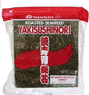 Alga Marinha para Sushi e Temaki 50 Folhas - Yakisushinori