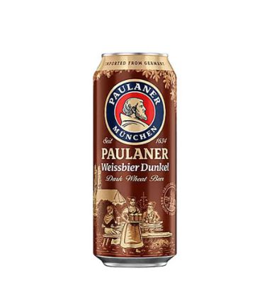 Cerveja Alemã Paulaner Weissbier Dunkel Lata 500ml