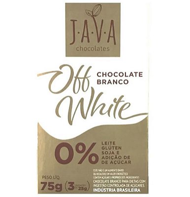 Chocolate Branco S/Açúcar OffWhite 75g - Java