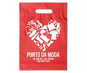 500 UNID SACOLAS PLASTICAS BOCA VAZADA PEQUENA 20X30CM VERMELHA - 1X0